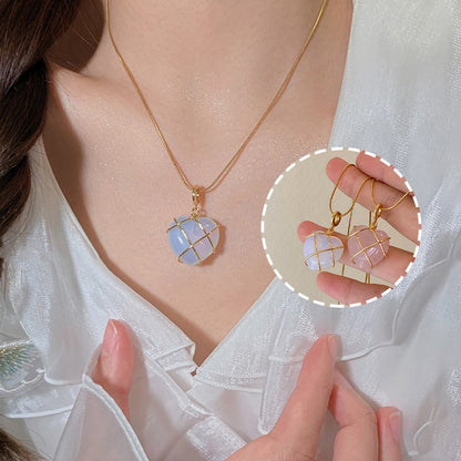 Moonstone Heart Necklace