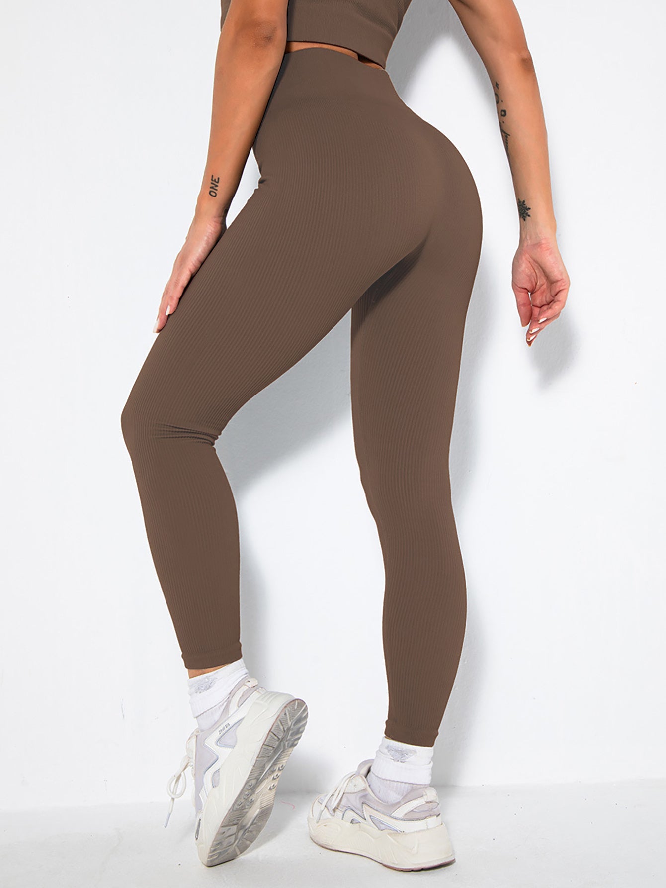 2 Pack Women's Seamless Ribbed Leggings