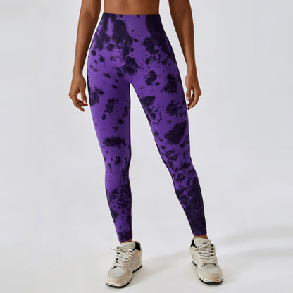 Tie Dye Seamless High Waist Yoga Pants