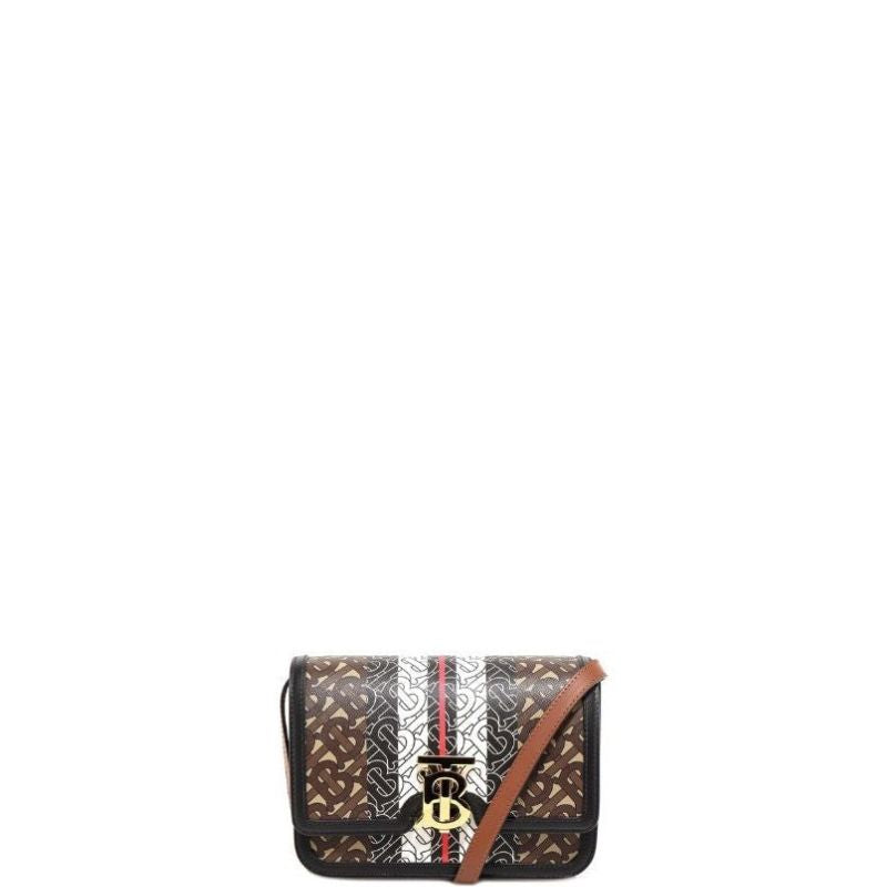 ESMEE - Brown TB-print Canvas And Leather Bag