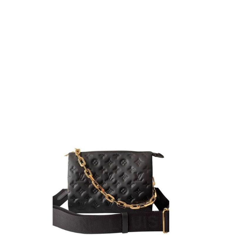 ESMEE - Coussin MM Black Leather Handbags