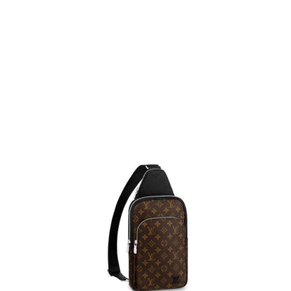 ESMEE - Canvas Leather Sling Bag Brown