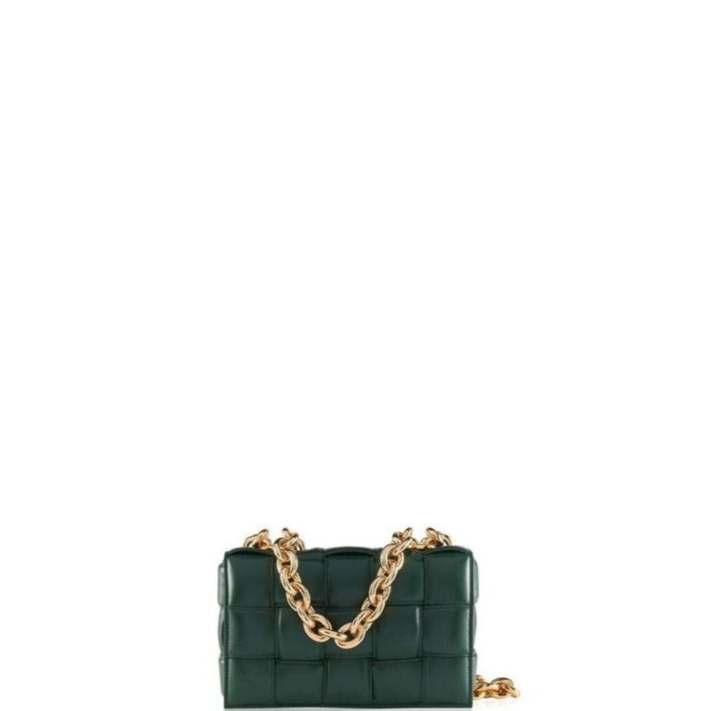 ESMEE - Cassette Shoulder Chain Bag Dark Green