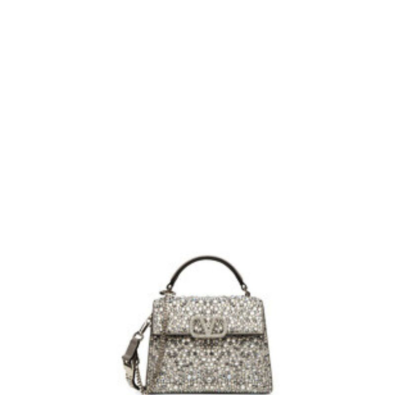 ESMEE - Crystal Mini Sequin Top Handle Bag Silver