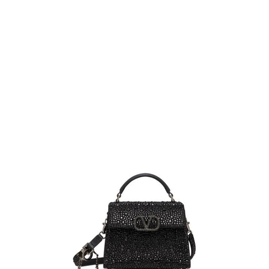 ESMEE - Crystal Mini Sequin Top Handle Bag Black