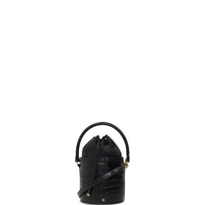 ESMEE - Bahia Croc-effect Bucket Bag Black