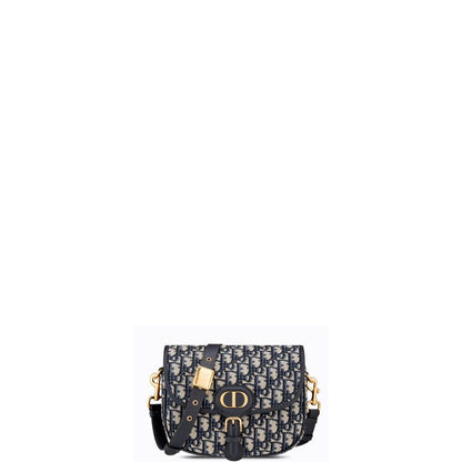 ESMEE - Bobby Medium Handbag in Blue Oblique Jacquard