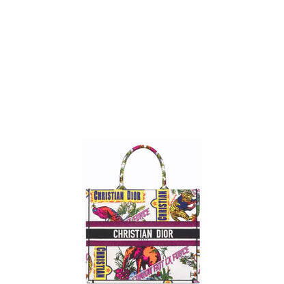 ESMEE - Book Tote White Multicolor Indian Animals Embroidery