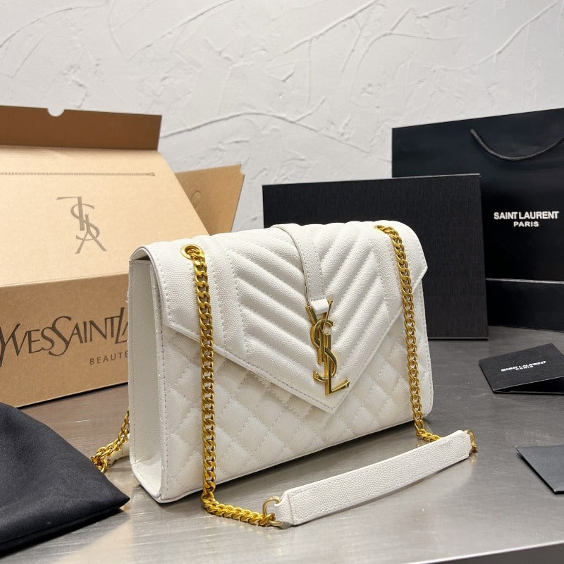 ESMEE - Envelope Chain Bag White