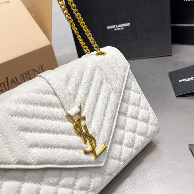 ESMEE - Envelope Chain Bag White