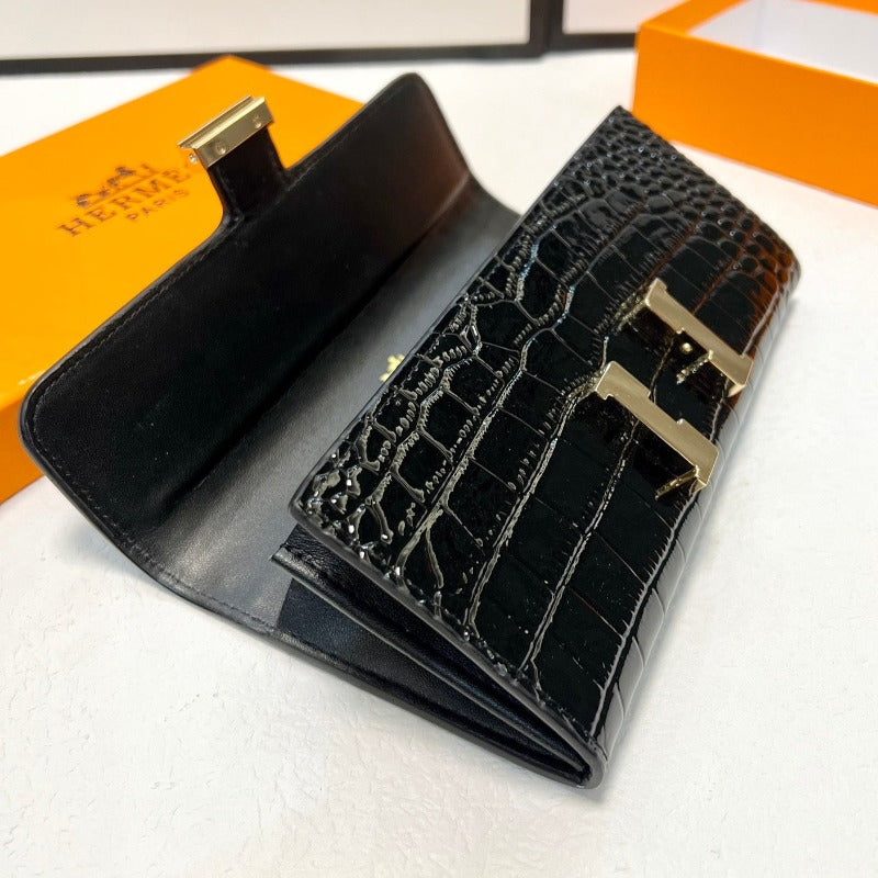 ESMEE - Constance Long Wallet Black Croc