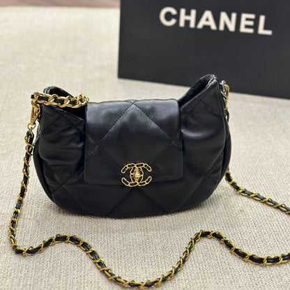 ESMEE - CC Hobo Chain Bag Black