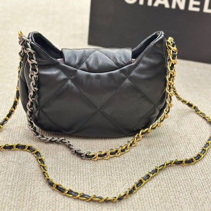 ESMEE - CC Hobo Chain Bag Black