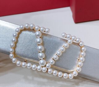 vlogo Pearls belt silver3